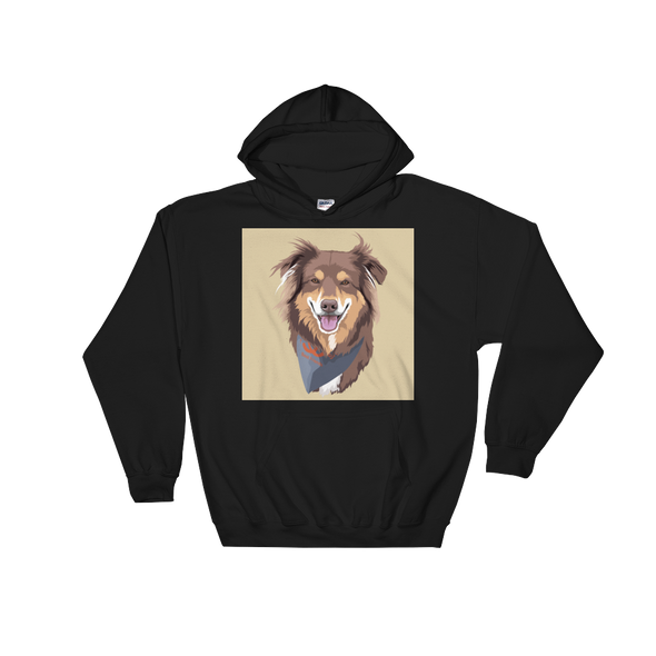 Men's / Women's Custom Pet Print Hoodie (Black)